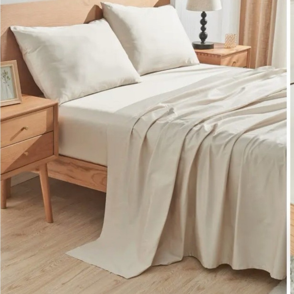 SIJO Luxe Soft organic cotton sateen King sheets set fog
